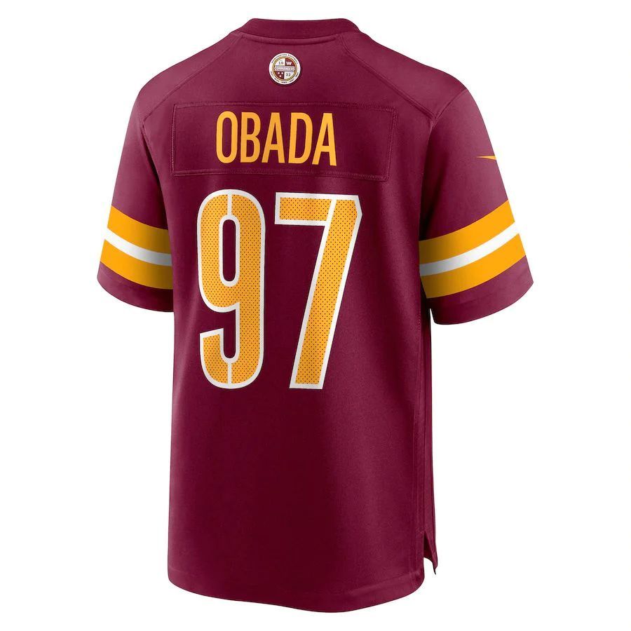 W.Commanders #97 Efe Obada Player Burgundy Home Game Football Jerseys