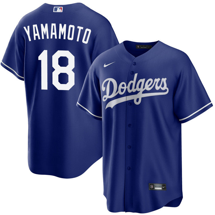 Yoshinobu Yamamoto Los Angeles Dodgers Alternate Jersey - Royal