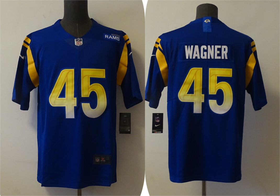 Men's Los Angeles Rams Bobby Wagner #45 Blue Game Jersey1