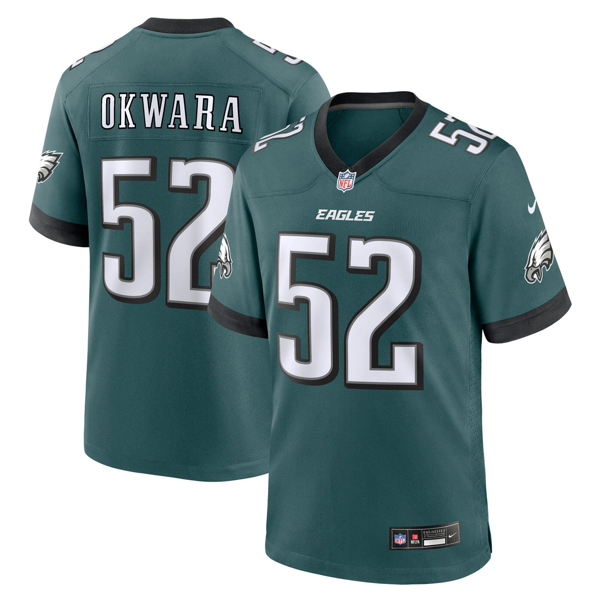 Julian Okwara Philadelphia Eagles Nike Game Jersey - Midnight Green