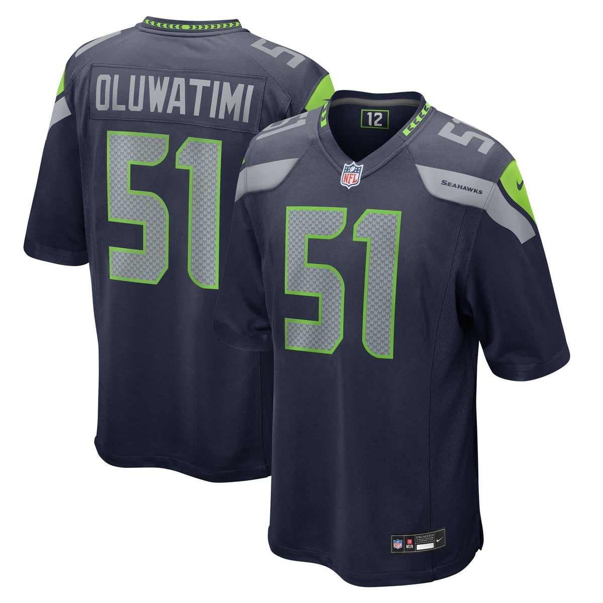 Olu Oluwatimi Seattle Seahawks Nike  Game Jersey -  College Navy