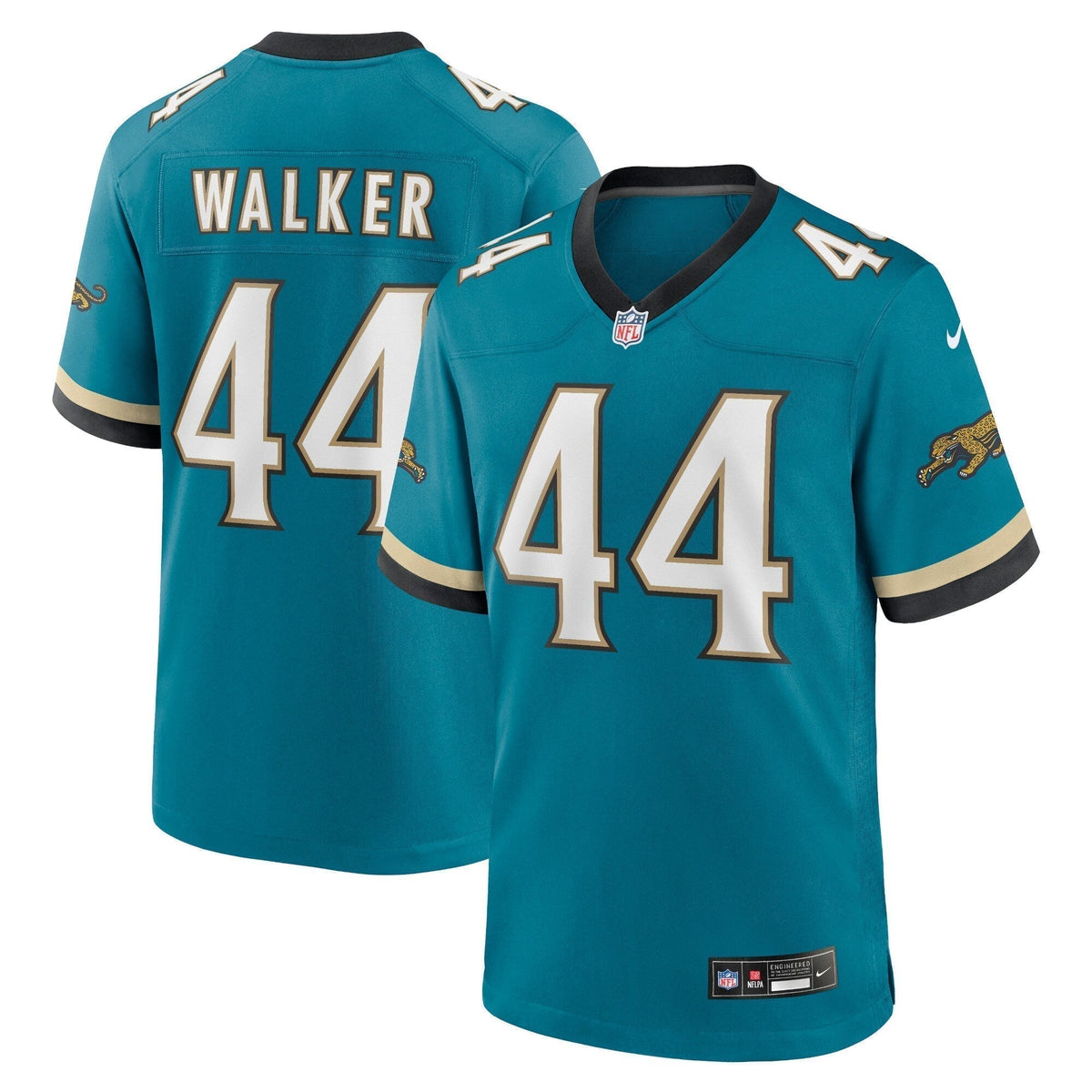 Travon Walker Jacksonville Jaguars Nike Prowler Throwback   Game Jersey - Teal