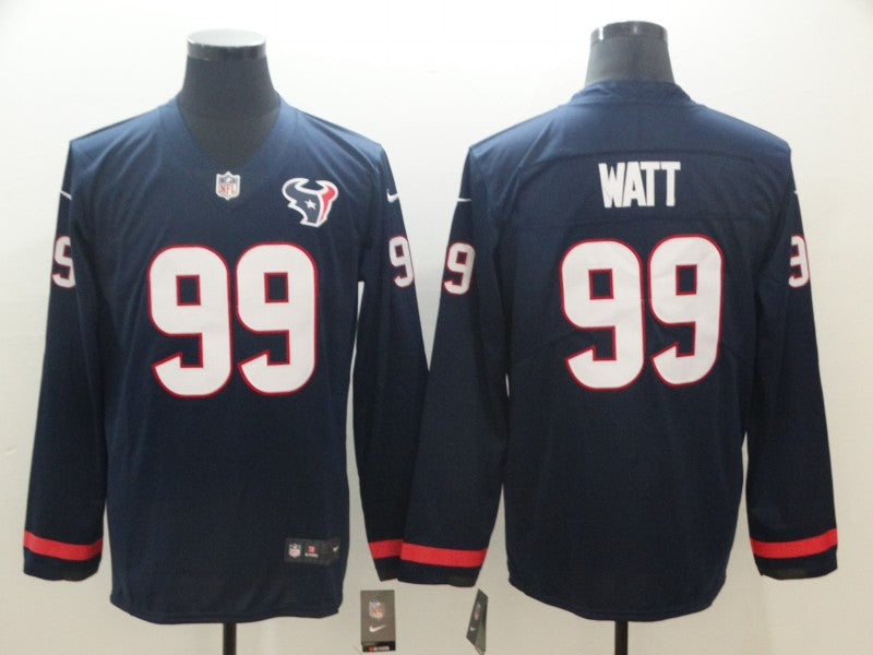 Men's Houston Texans J.J. Watt #99 Navy Authentic Game Jersey1