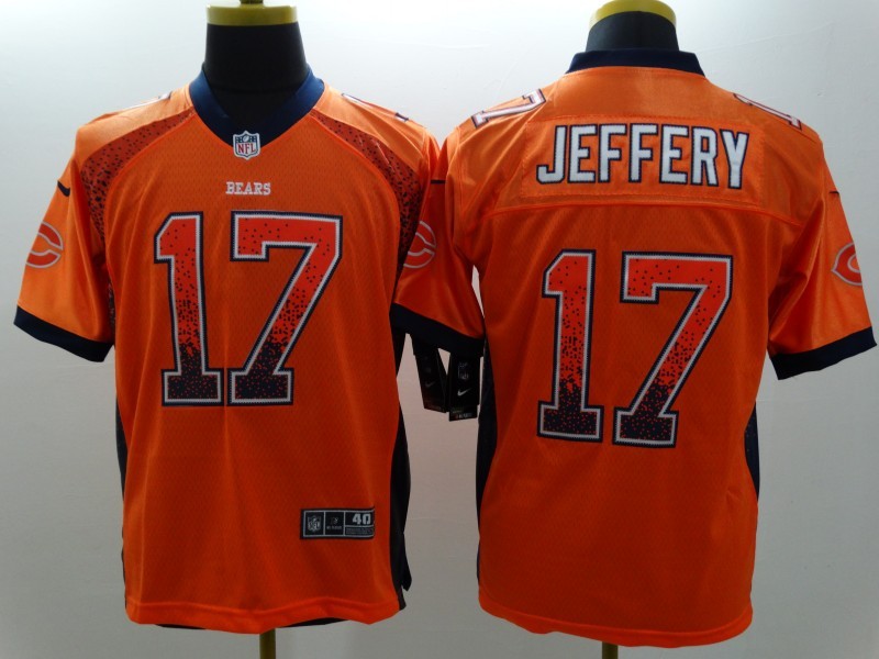 Men's Chicago Bears Alshon Jeffery #17 Orange Game Jersey1