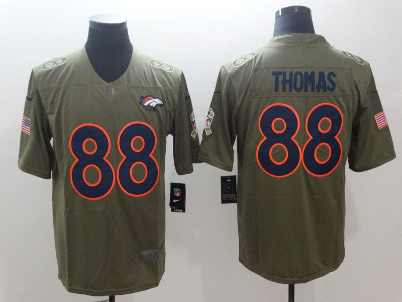 Men's Denver Broncos Demaryius Thomas #88 Brown Game Jersey1