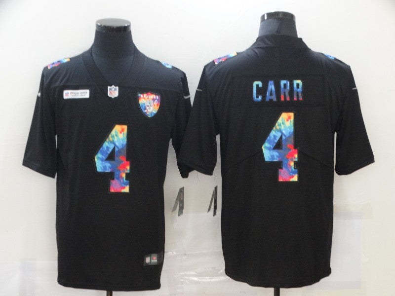 Men's Las Vegas Raiders #4 Derek Carr Black Alternate Player Jersey1
