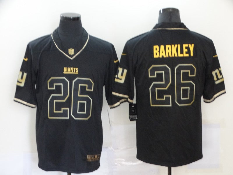 Men's New York Giants Saquon Barkley #26 Black Game Player Jersey1