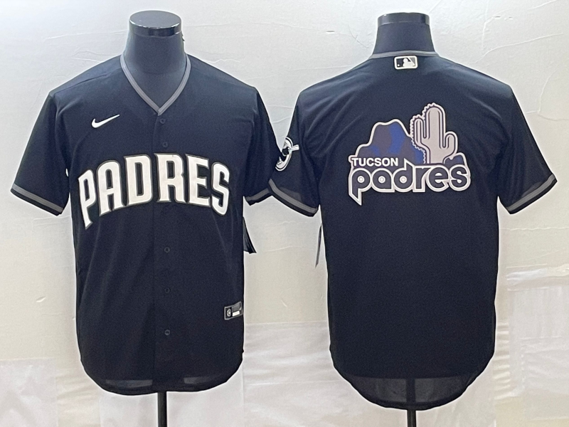 Men's San Diego Padres Black Official Replica Team Jersey1