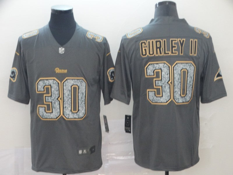Men's Los Angeles Rams Todd Gurley II #30 Gray Game Jersey1