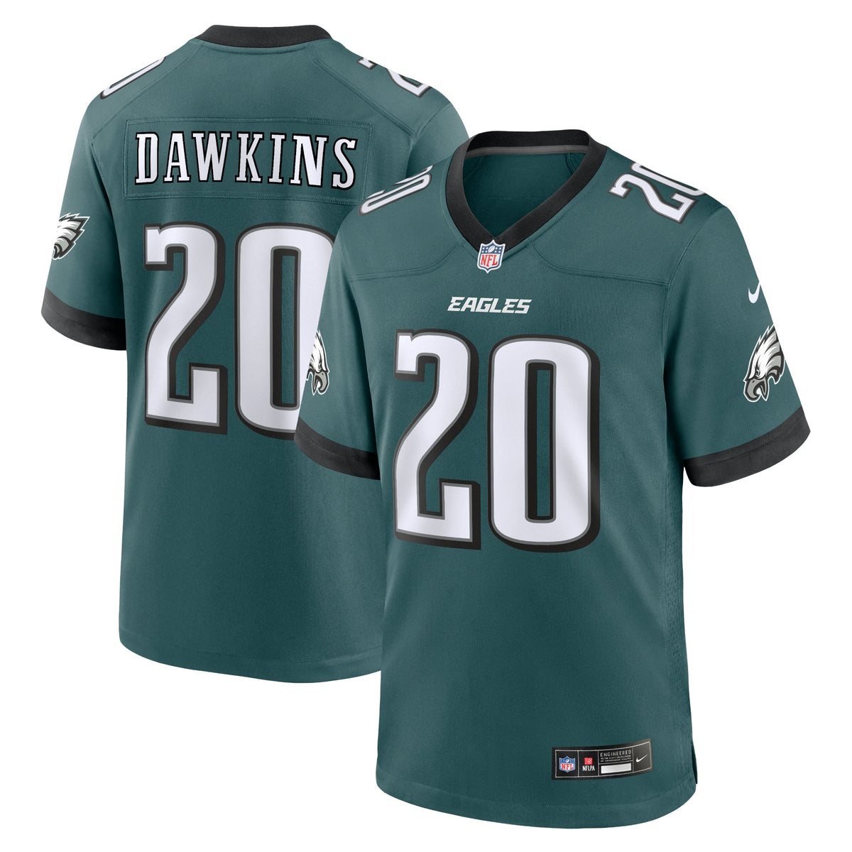 Brian Dawkins Philadelphia Eagles Nike Team Game Jersey - Midnight Green