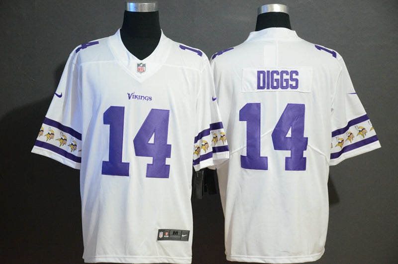 Men's Minnesota Vikings Stefon Diggs #14 White Game Jersey1