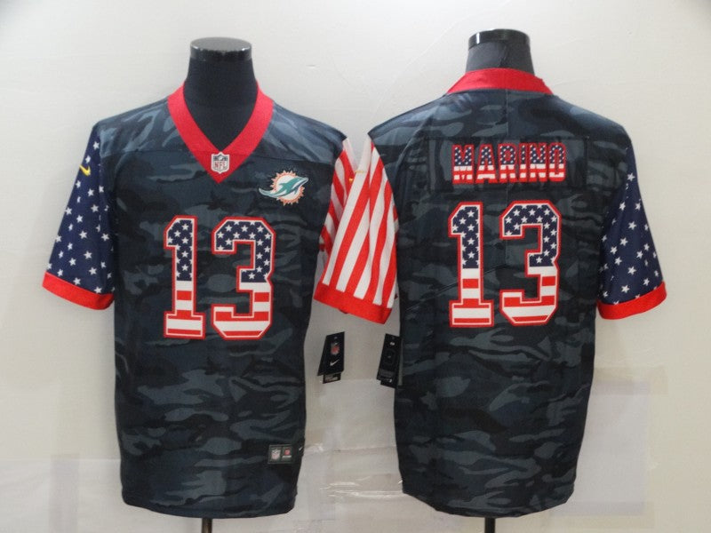 Men's Miami Dolphins Dan Marino #13 Gray Camouflage Game Player Jersey1