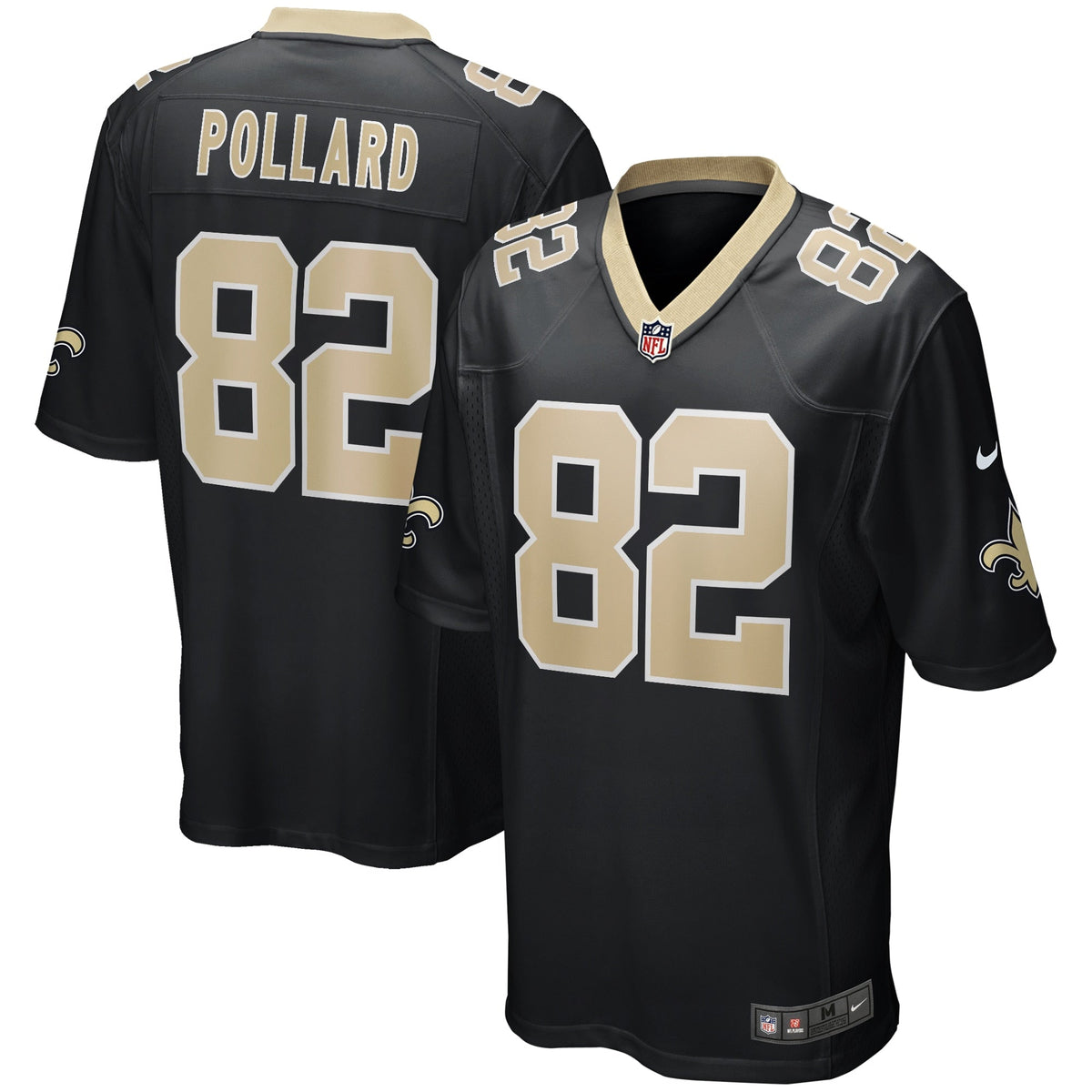 Bob Pollard New Orleans Saints Nike Game Retired   Jersey - Black