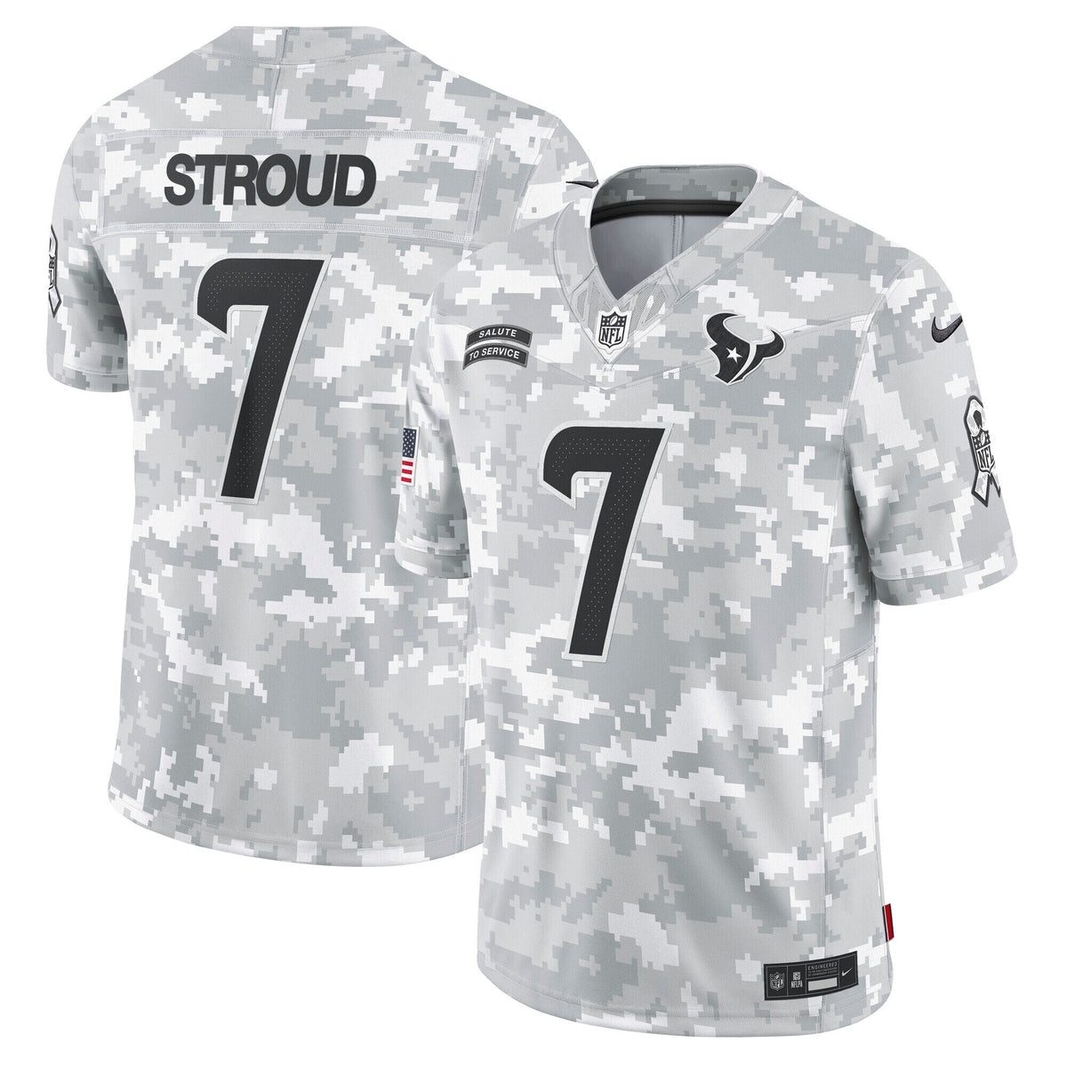 C.J. Stroud Houston Texans Nike 2024 Salute to Service Limited Jersey - Arctic Camo