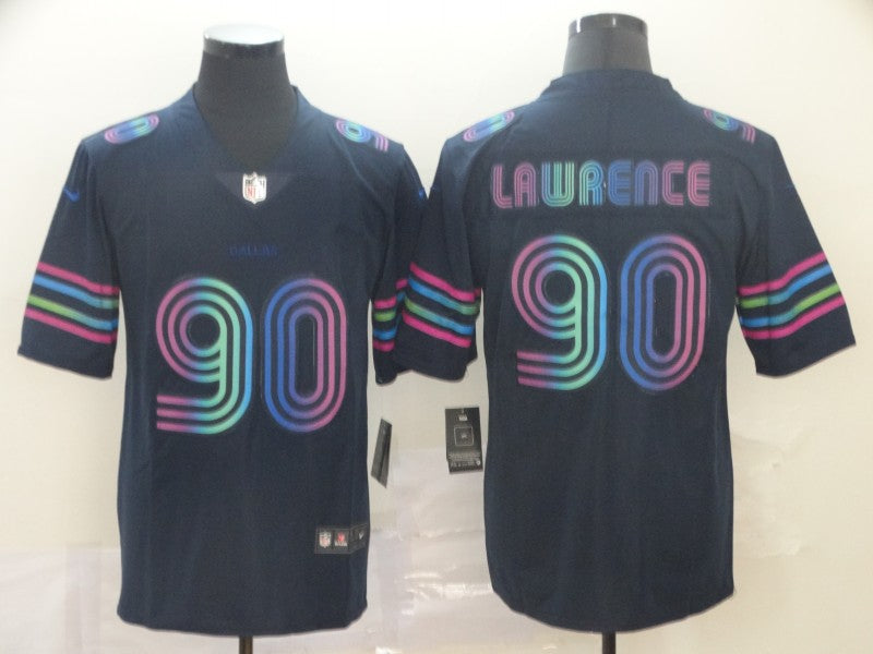 Men's Dallas Cowboys DeMarcus Lawrence #90 Navy City Edition Game Jersey1