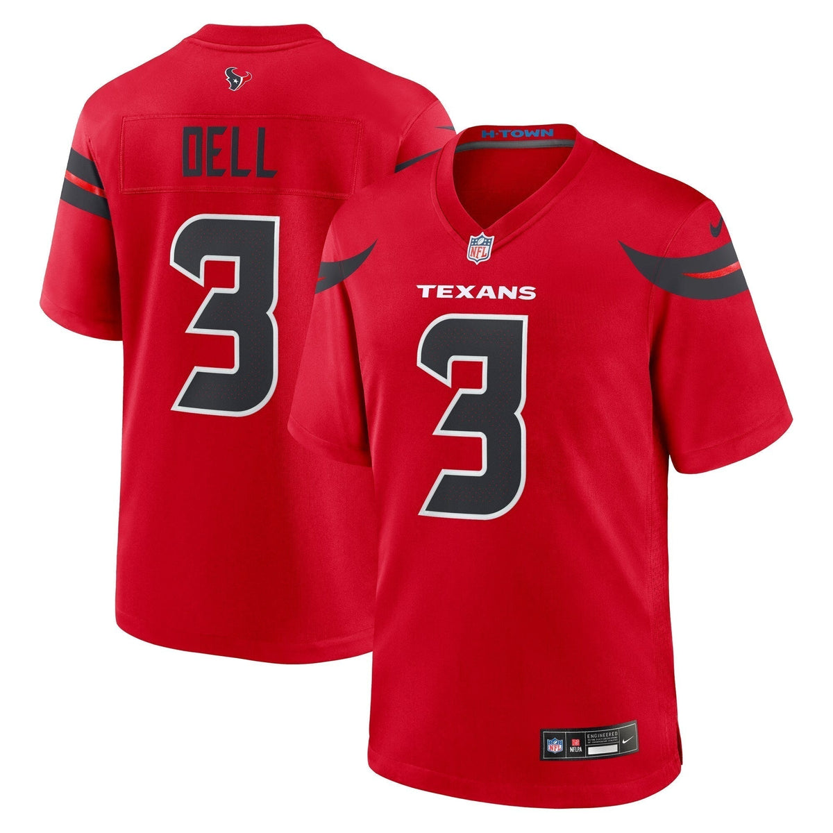 Tank Dell Houston Texans Nike Alternate Game Jersey -  Red