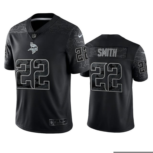 Harrison Smith 22 Minnesota Vikings Black Reflective Limited Jersey - Men