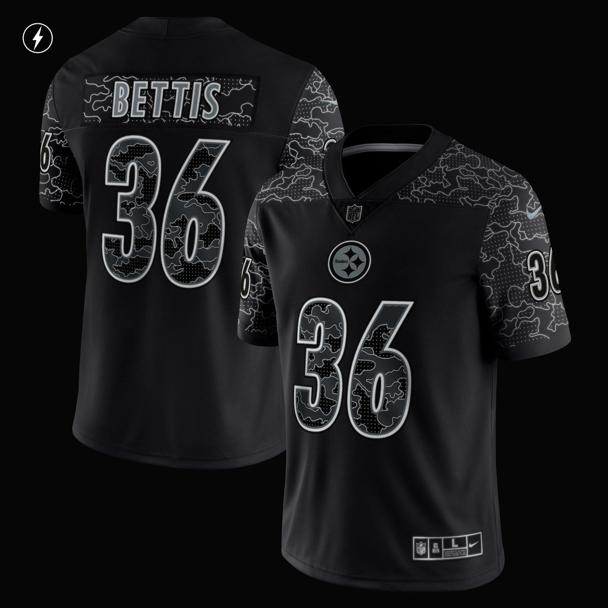 Jerome Bettis Pittsburgh Steelers Nike Retired   RFLCTV Limited Jersey - Black