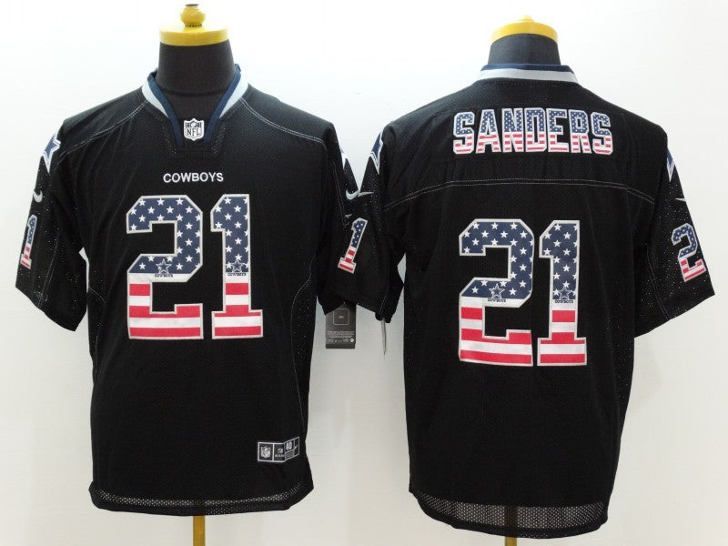 Men's Dallas Cowboys Deion Sanders #21 Black Game Jersey1