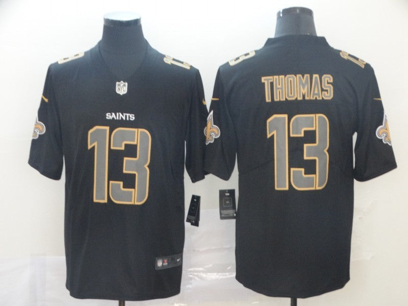 Men's New Orleans Saints Michael Thomas #13 Black Authentic Game Jersey1