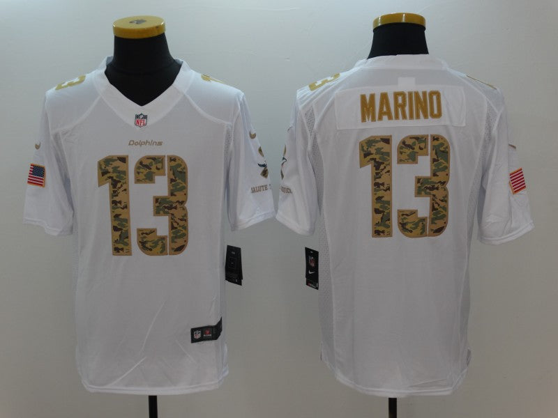 Men's Miami Dolphins Dan Marino #13 White Game Player Jersey1