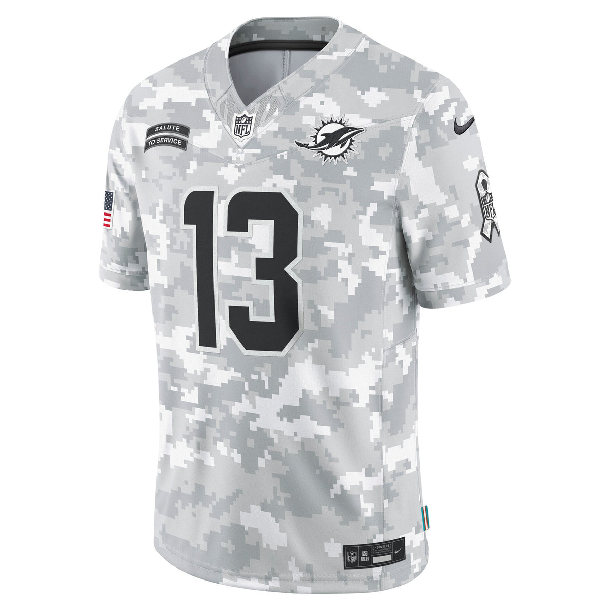 Dan Marino Miami Dolphins Nike 2024 Salute to Service Retired   Limited Jersey - Arctic Camo