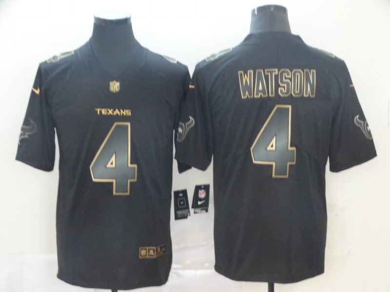 Men's Houston Texans Deshaun Watson #4 Black Player Game Jersey1