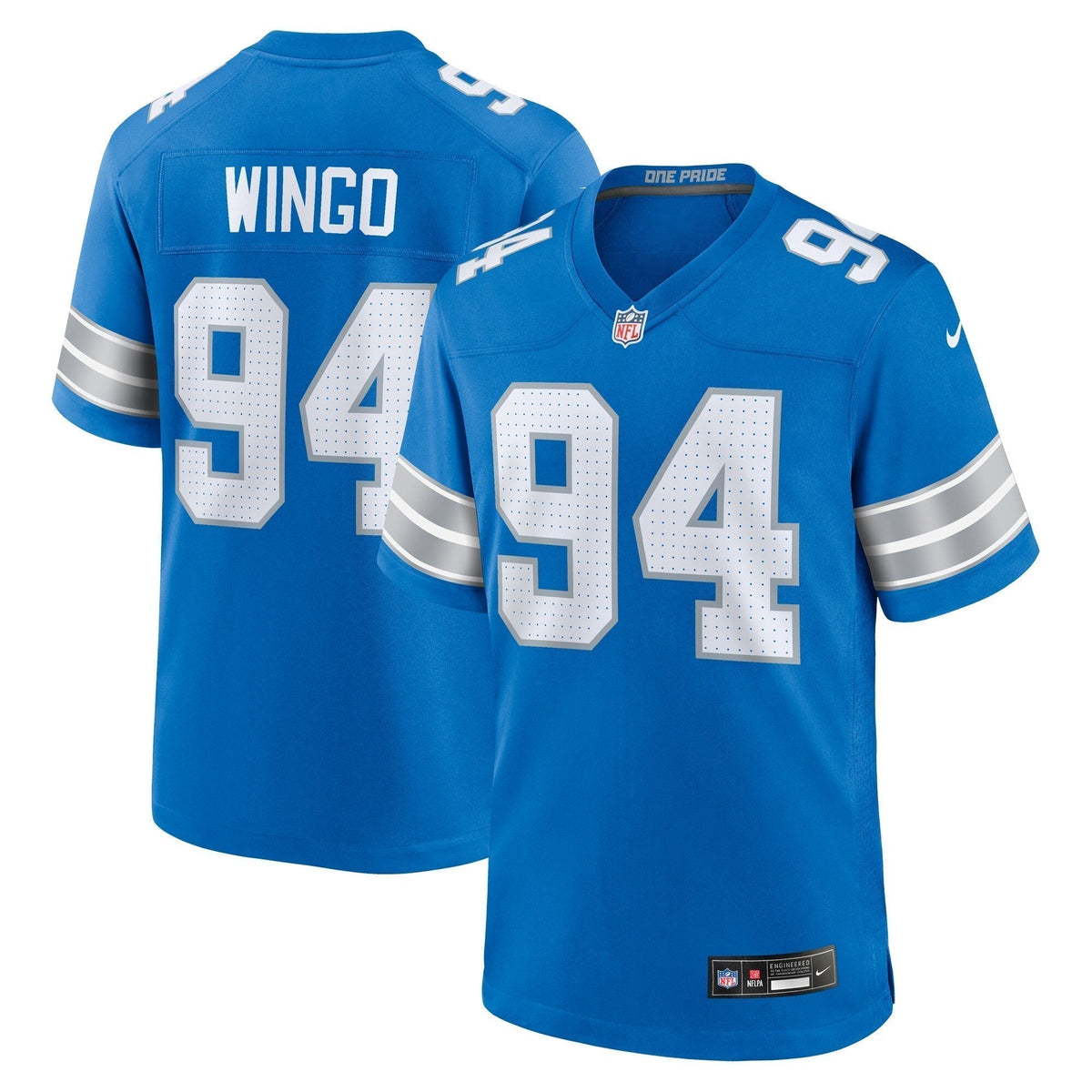 Mekhi Wingo Detroit Lions Nike Team Game Jersey -  Blue