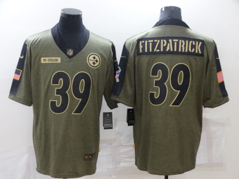 Men's Pittsburgh Steelers Minkah Fitzpatrick #39 Brown Player Game Jersey1