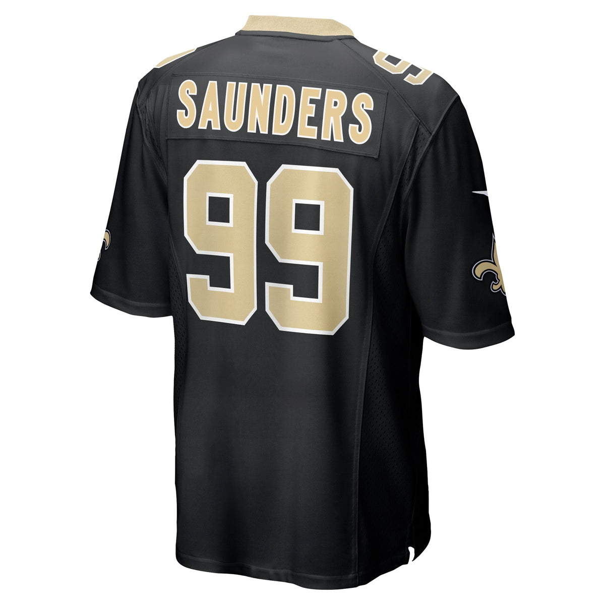Khalen Saunders New Orleans Saints Nike Game Jersey - Black