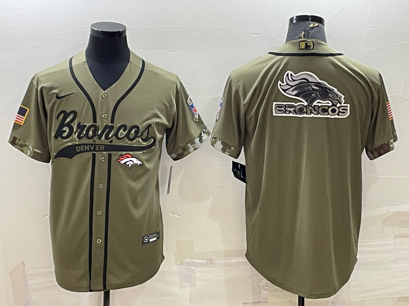 Men's Denver Broncos Olive 2022 Salute To Service Limited Jersey1