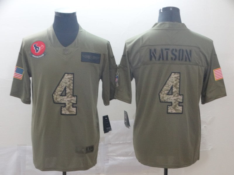 Men's Houston Texans Deshaun Watson #4 Brown Game Player Jersey1