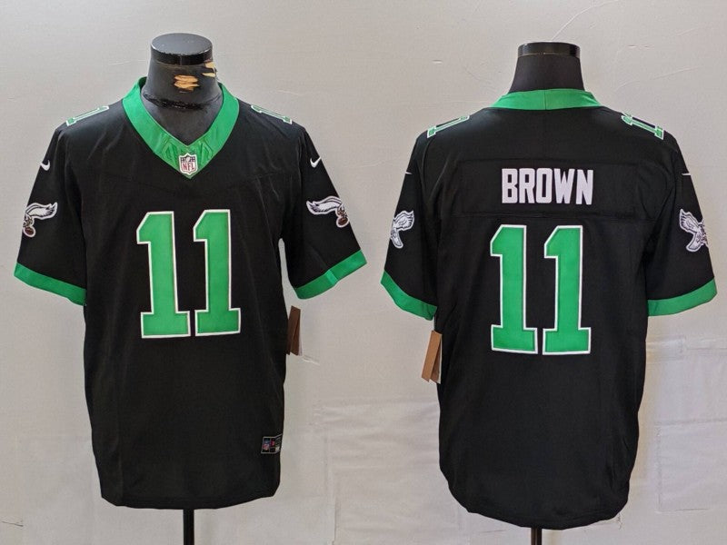 Men's Philadelphia Eagles A.J. Brown #11 Black Vapor F.U.S.E. Limited Jersey1