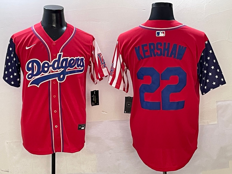 Men's Los Angeles Dodgers Clayton Kershaw #22 Red Player Jersey