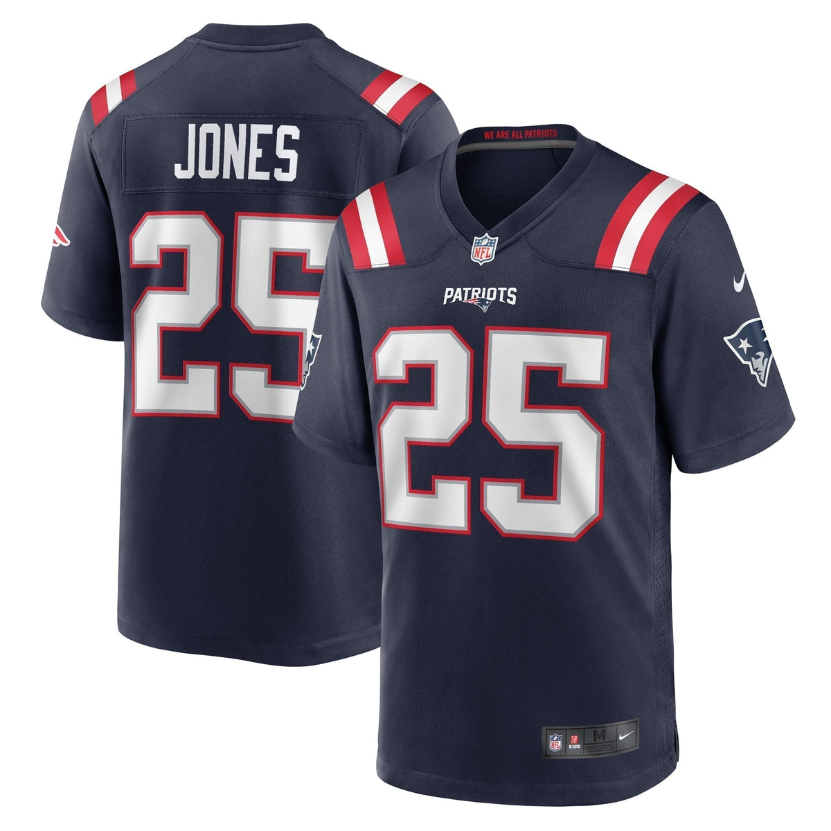 Marcus Jones New England Patriots Nike Game   Jersey - Navy