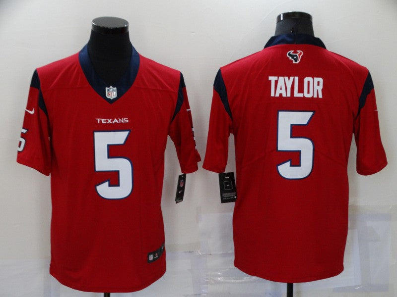 Men's Houston Texans Tyrod Taylor #5 Red Game Jersey1
