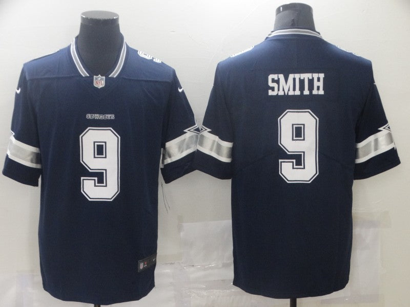 Men's Dallas Cowboys Emmitt Smith #9 Navy Game Player Jersey1