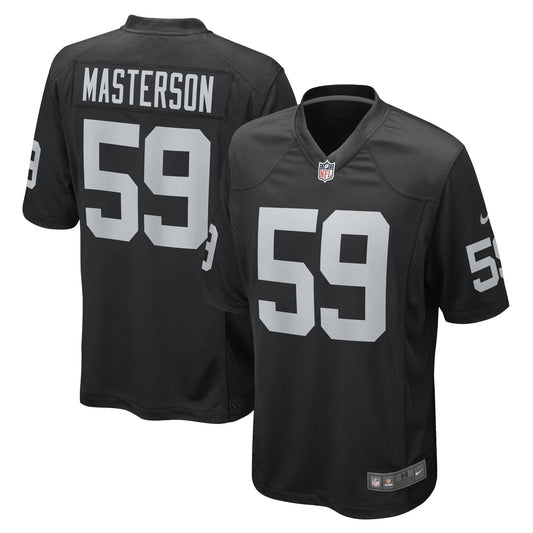 Luke Masterson Las Vegas Raiders Nike Game   Jersey - Black