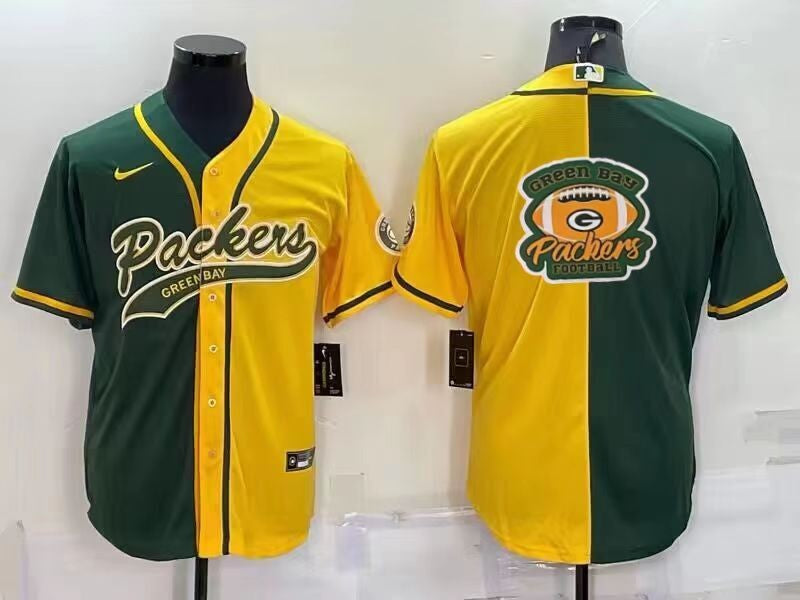 Men's Green Bay Packers Green/Yellow Game Jersey1