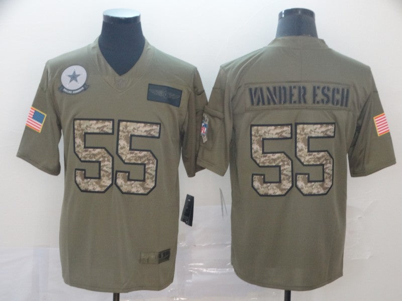 Men's Dallas Cowboys Leighton Vander Esch #55 Brown Player Game Jersey1