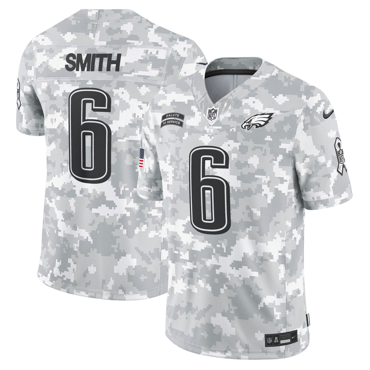DeVonta Smith Philadelphia Eagles Nike 2024 Salute to Service Limited Jersey - Arctic Camo