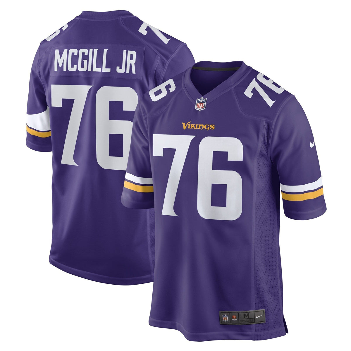 T.Y. McGill Jr. Minnesota Vikings Nike Game   Jersey - Purple
