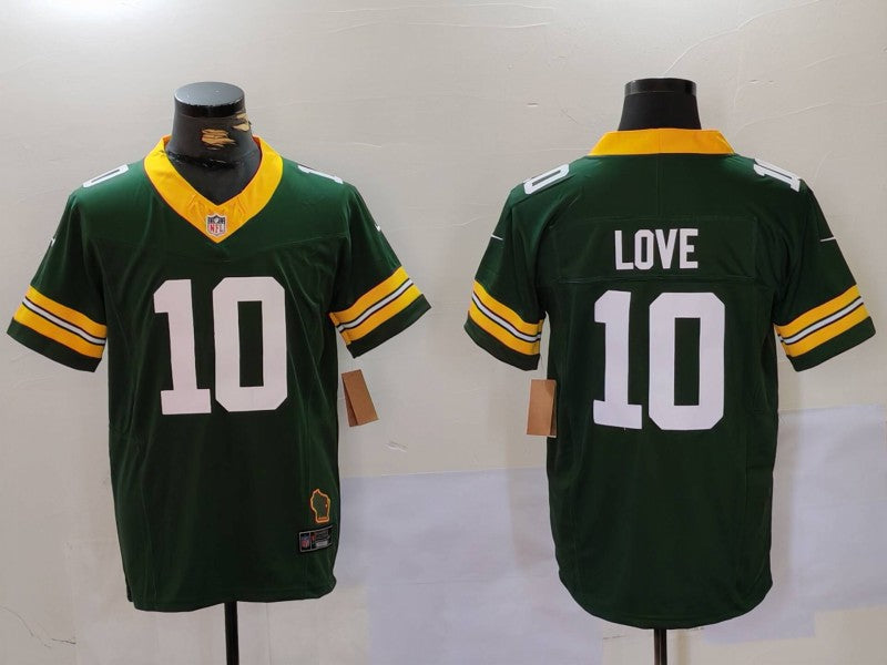 Men's Green Bay Packers Jordan Love #10 Green Player Game Jersey1