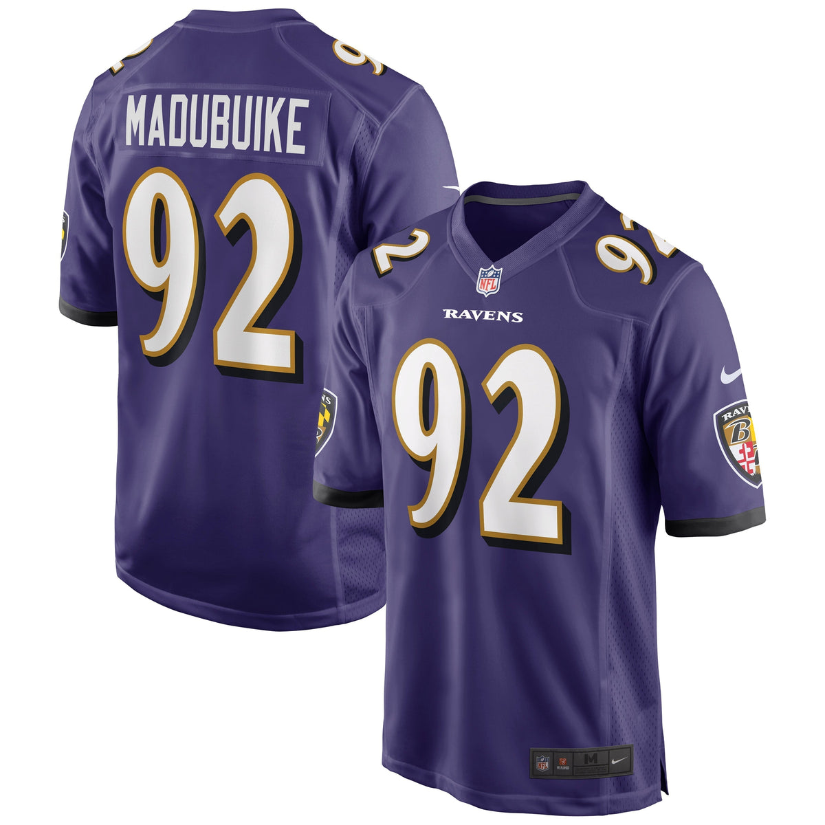 Justin Madubuike Baltimore Ravens Nike Game   Jersey - Purple