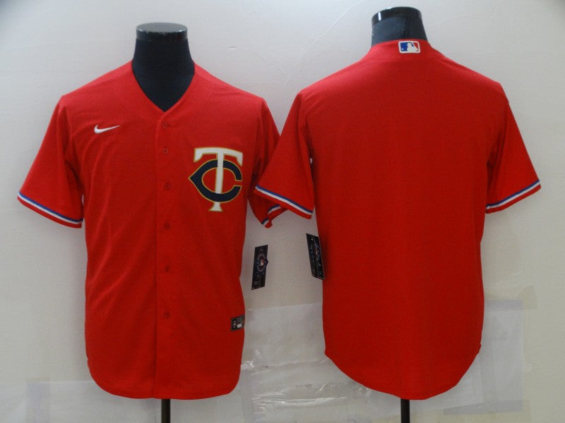 Men's Minnesota Twins Red Alternate Replica Team Blank Jersey1