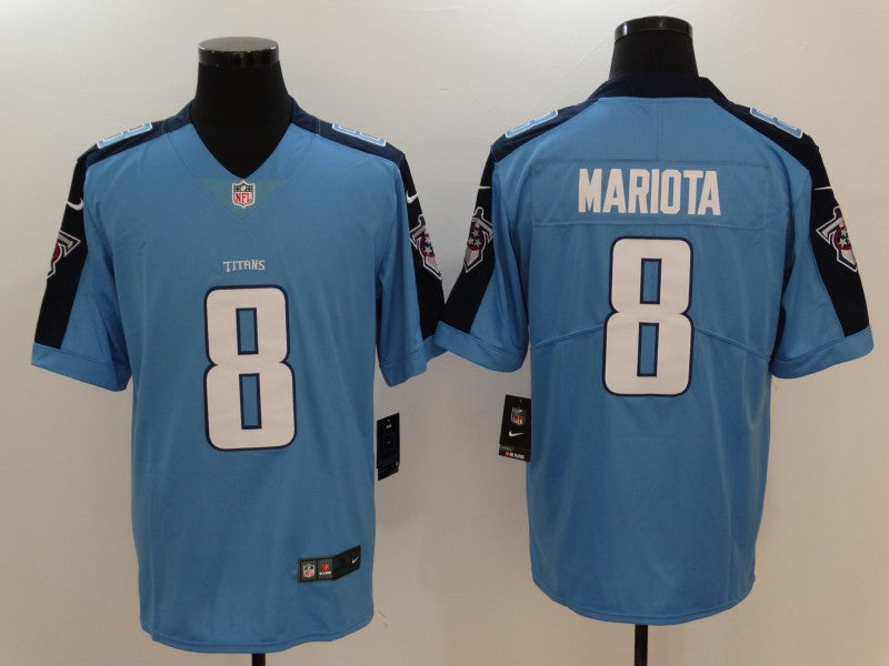 Men's Tennessee Titans Marcus Mariota #8 Blue Game Jersey1