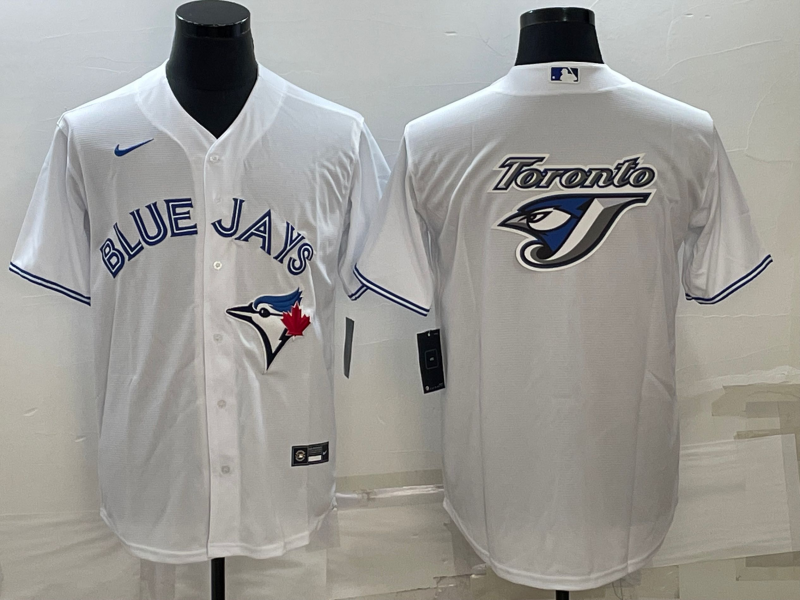 Men's Toronto Blue Jays White Replica Player Jersey1