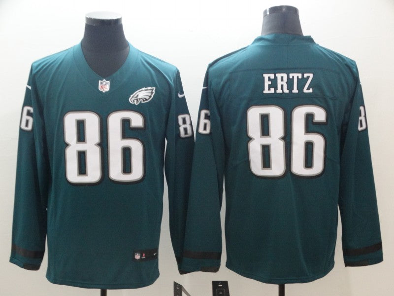 Men's Philadelphia Eagles Zach Ertz #86 Midnight Green Team Game Jersey1