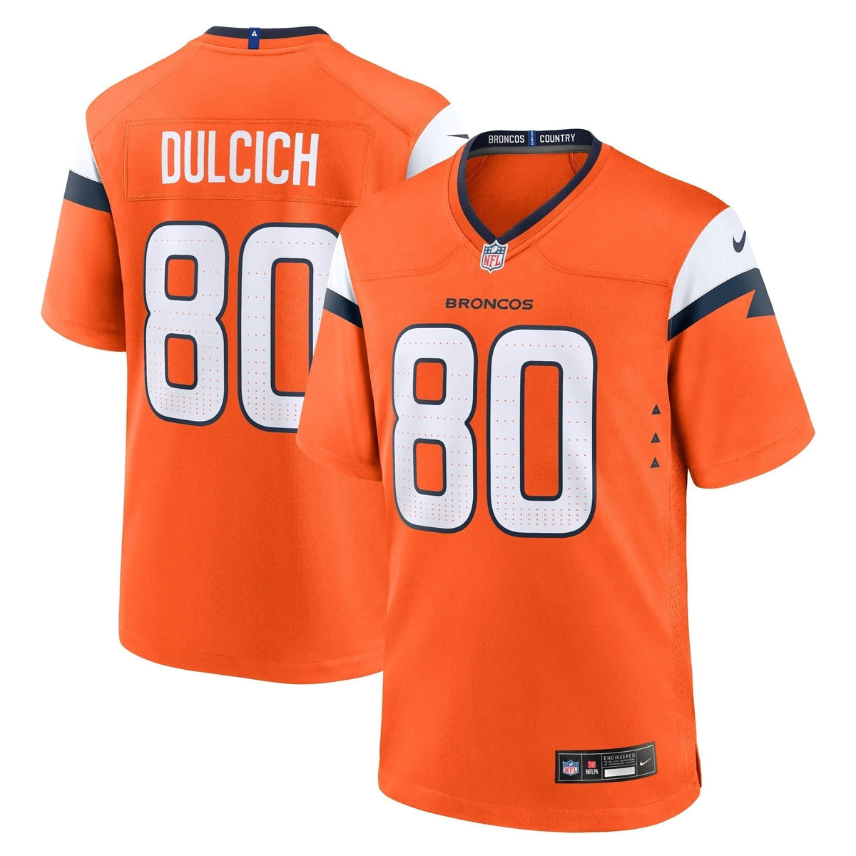 Greg Dulcich Denver Broncos Nike Team Game Jersey -  Orange