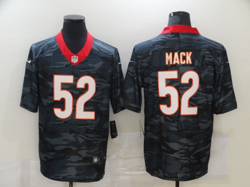 Men's Chicago Bears Khalil Mack #52 Gray Camouflage Game Jersey1